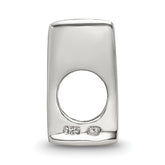 Sophia Jewelers Sterling Silver 925 Polished Letter W Bead Solid Craftsmanship